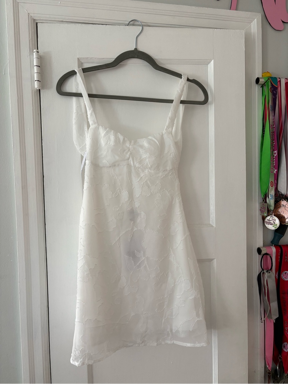 Beginning Boutique White Lace Mini Dress